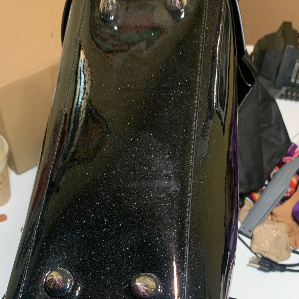 Lux de Ville Black Sparkle Satchel - Picture 8 of 9